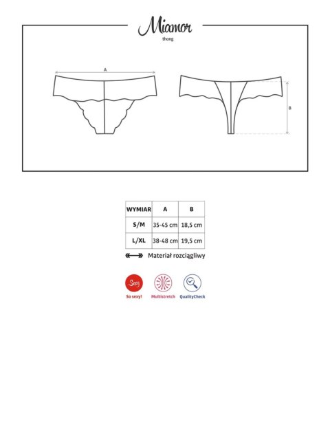 Koronkowe majtki stringi obsessive miamor l/xl