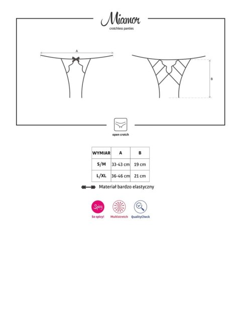 Otwarte rozcięte erotyczne sex figi obsessive l/xl