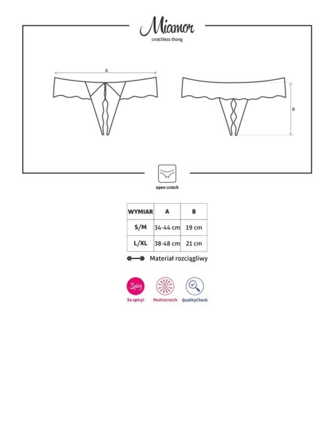 Otwarte w kroku erotyczne sex stringi Miamor S/M